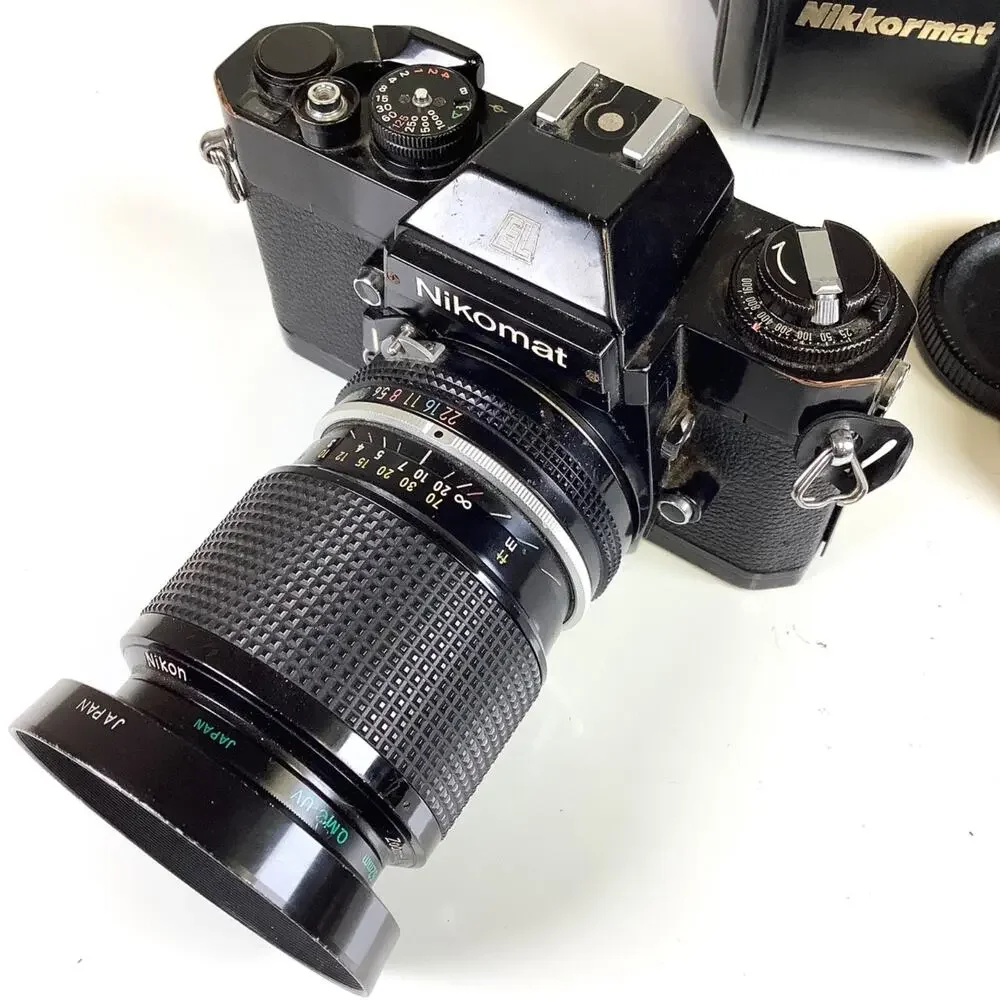 TESTED Nikon Nikomat EL 35mm SLR Film Camera w/NIKKOR 43-86mm F3.5 Lens